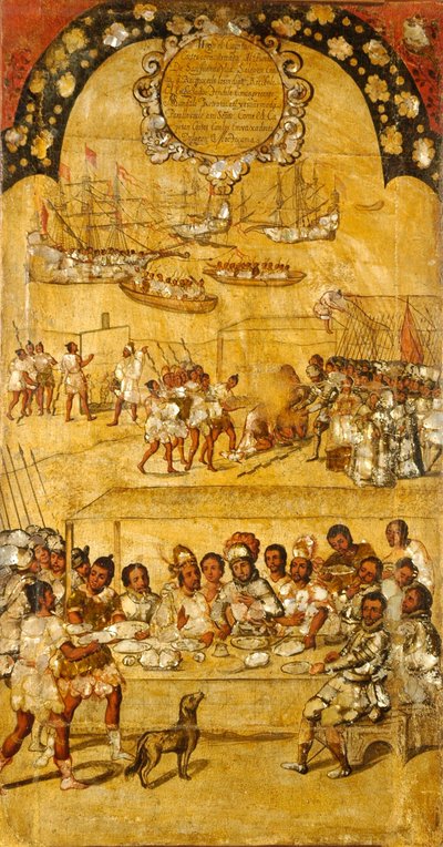 The Conquest of Mexico. Plate I by Miguel Gonzales